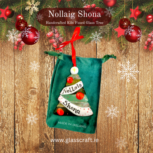 nollaig shona handmade decorations glass