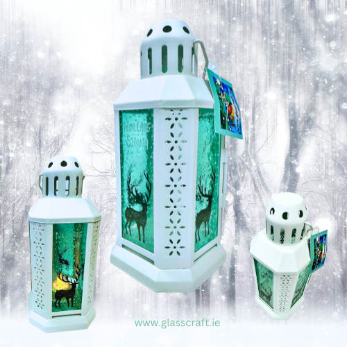Reindeer Glass Lantern