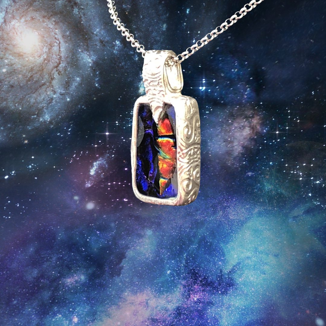 Celtic Fire Glass Pendant