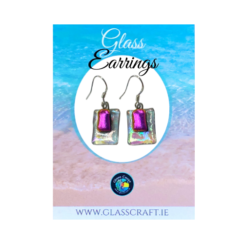 Pink Glass Earrings