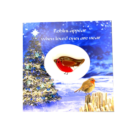 the christmas robin greeting card