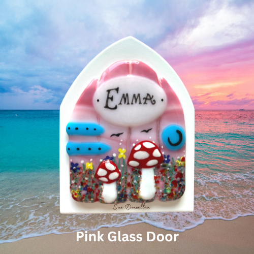handmade fairy door made of glass