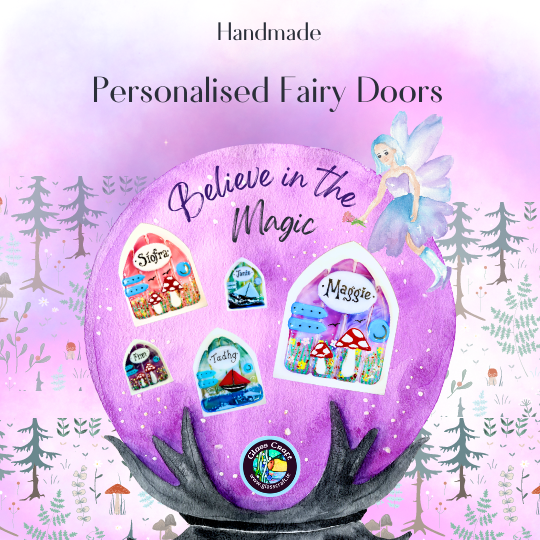 irish glass artist making fairy doors