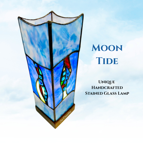 stained glass handmade glass lamp by sue donnellan