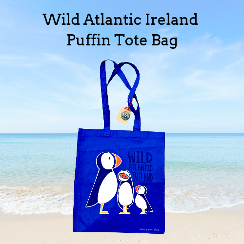 Wild Atlantic Ireland Puffin Tote Bag