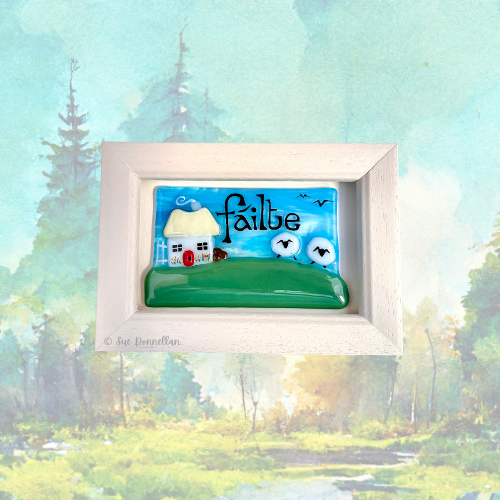 Fáilte wall art with cottage framed new house gift