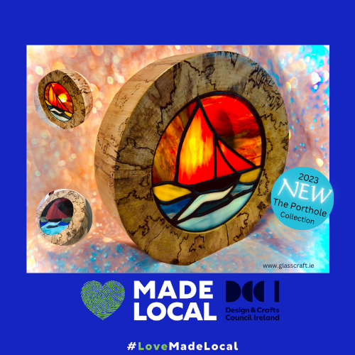 Irish glass artist handmade lamps