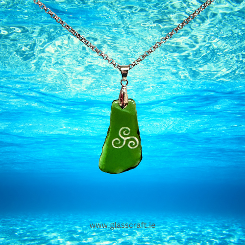 celtic sea glass pendant