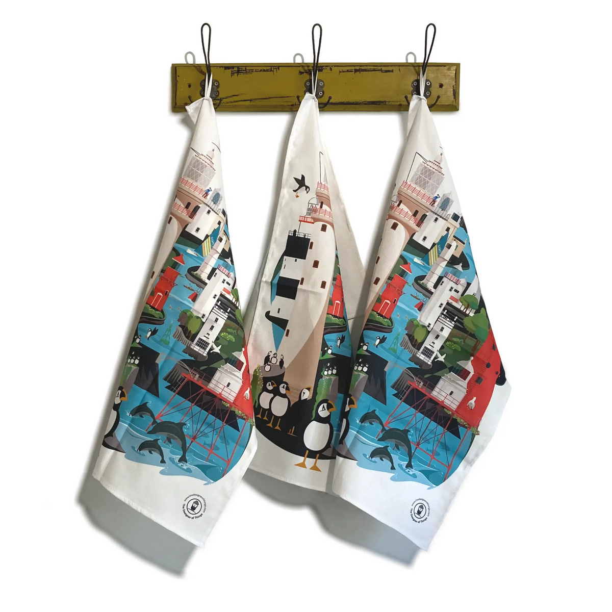 Lighthouses of Ireland  tea towel