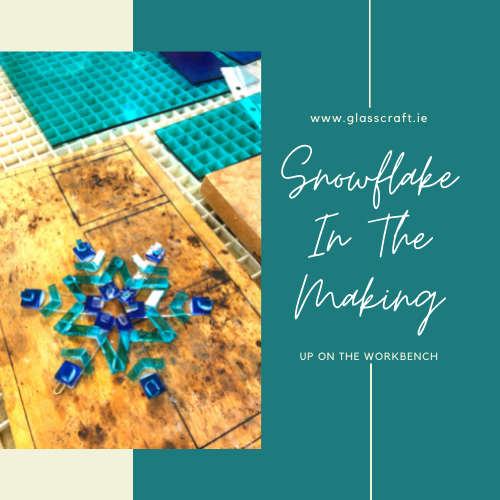 handmade glass snowflake By Sue Donnellan