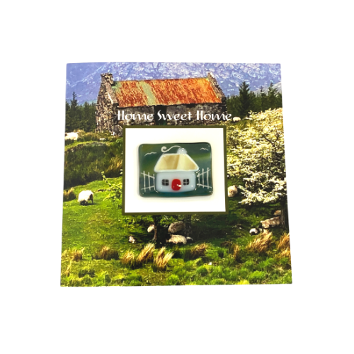 irish greeting card with thatched cottage