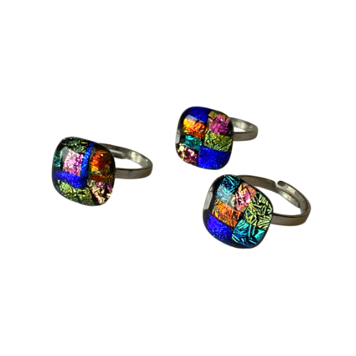 unique glass ring Handmade in Ireland