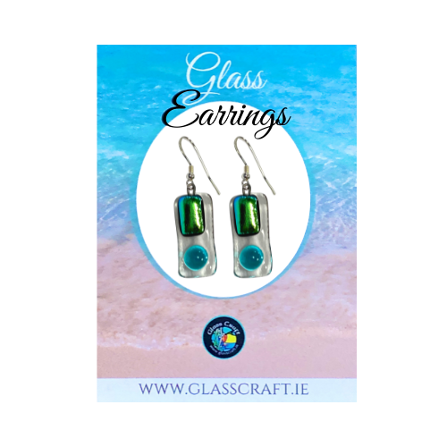 handmade glass earrings made in galway