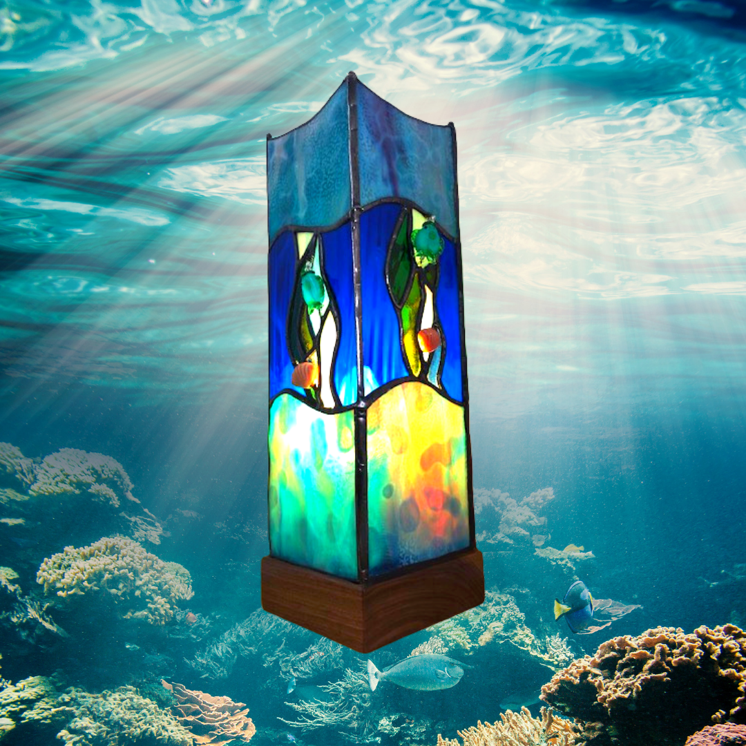 stained glass lamps made in ireland Sue Donnellan
