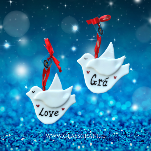 white dove glass artist ireland