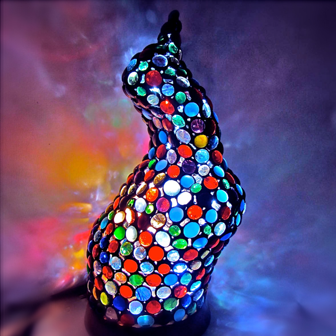 glass gem lamp by Sue Donnellan