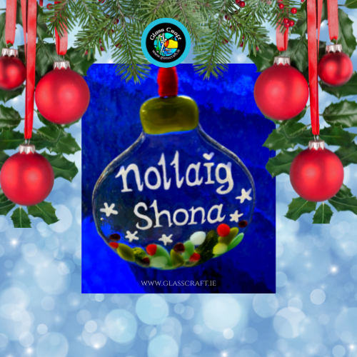 nollaig shona handmade Irish gifts glass artist