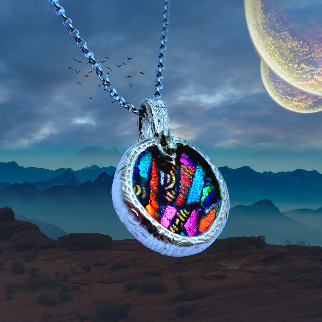 glass silver pendant by Sue Donnellan